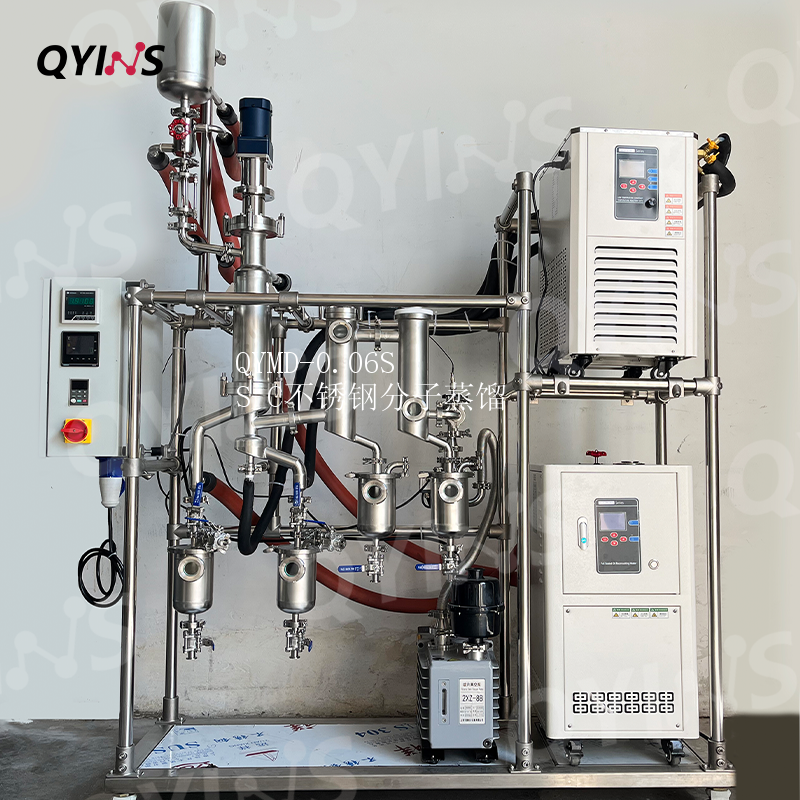 脱溶剂，脱色，脱除小分子0.06平方不锈钢分子蒸馏