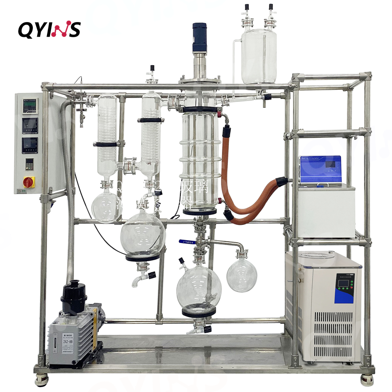 双冷凝玻璃薄膜蒸发器QYBM-200D
