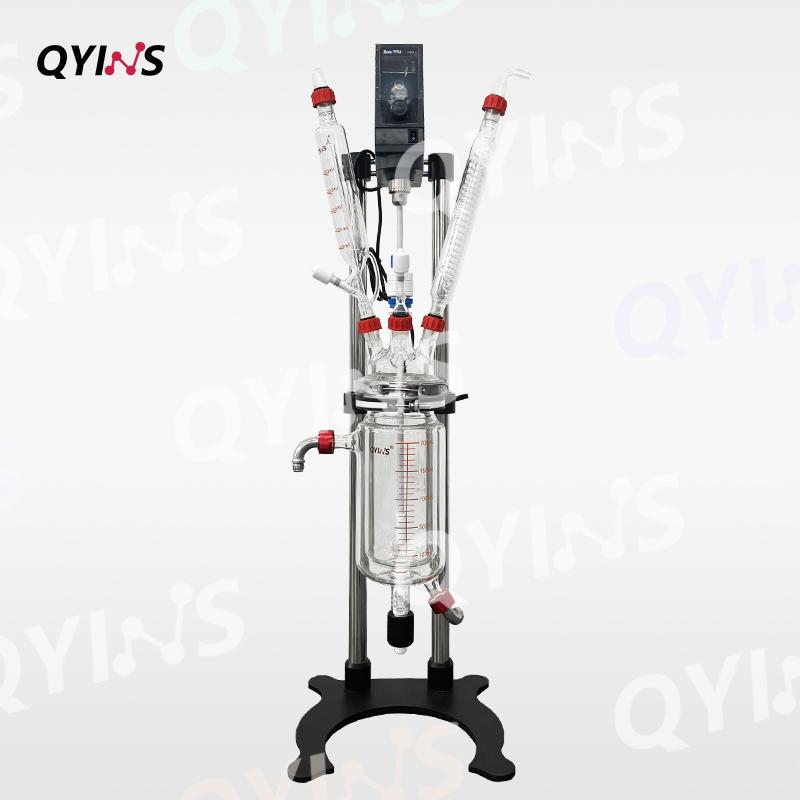 桌面型小型双层玻璃反应釜 250ml-5L