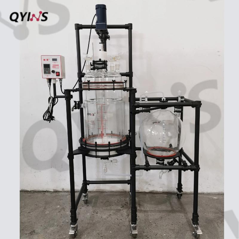 特氟龙框架玻璃固相合成釜30L