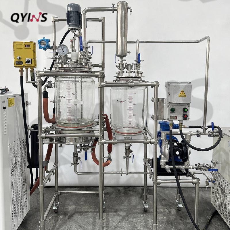 蒸馏过滤干燥三合一玻璃过滤釜50L