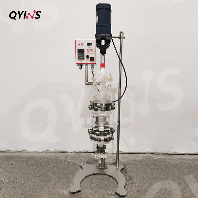 小试玻璃固相合成釜1L实验室过滤反应釜