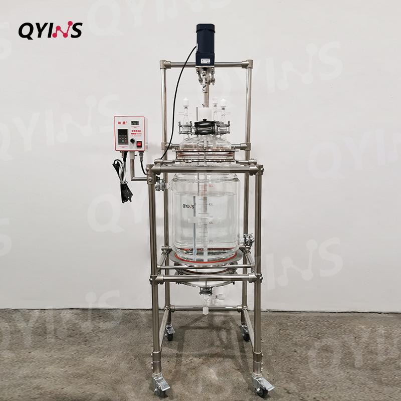 搅拌玻璃固相合成釜50L过滤反应釜