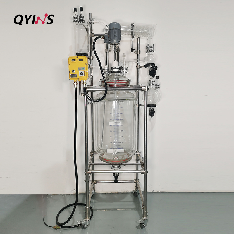 高位槽滴加罐双层玻璃反应釜50L、100L、150L