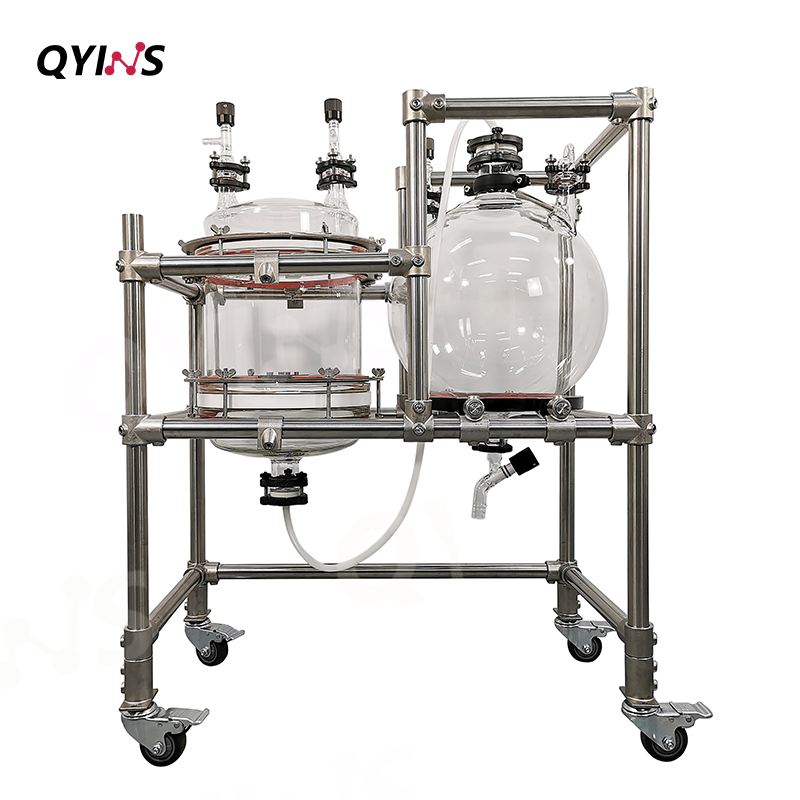 四氟阀芯玻璃真空抽滤器30L、50L、100L（左右款）