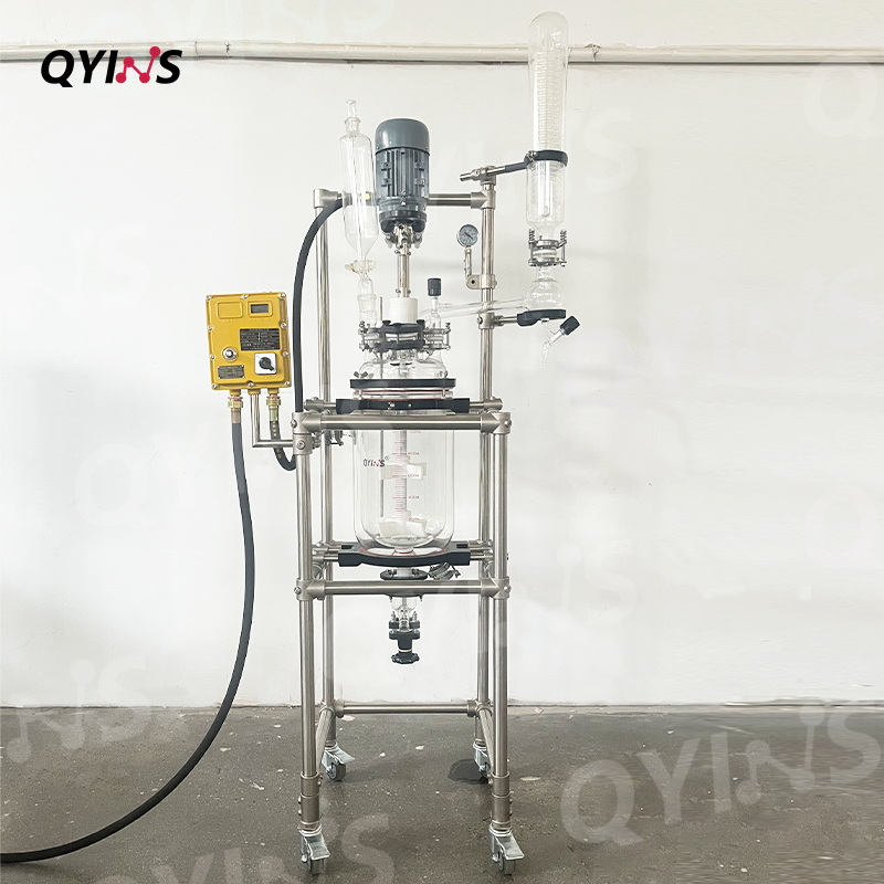 冷凝回流防爆双层玻璃反应釜-10L、20L、30L
