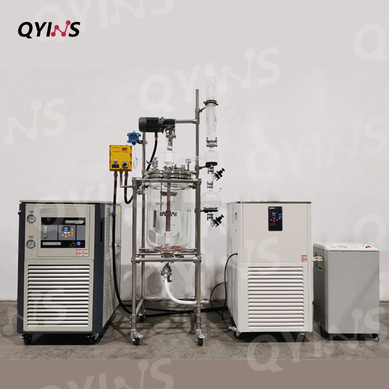 冷凝回流防爆双层玻璃反应釜30L、50L、80L、100L