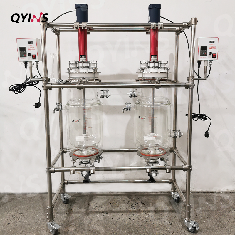 四氟釜盖轴套机械密封溢流口双层反应釜20L、30L、50L、100L