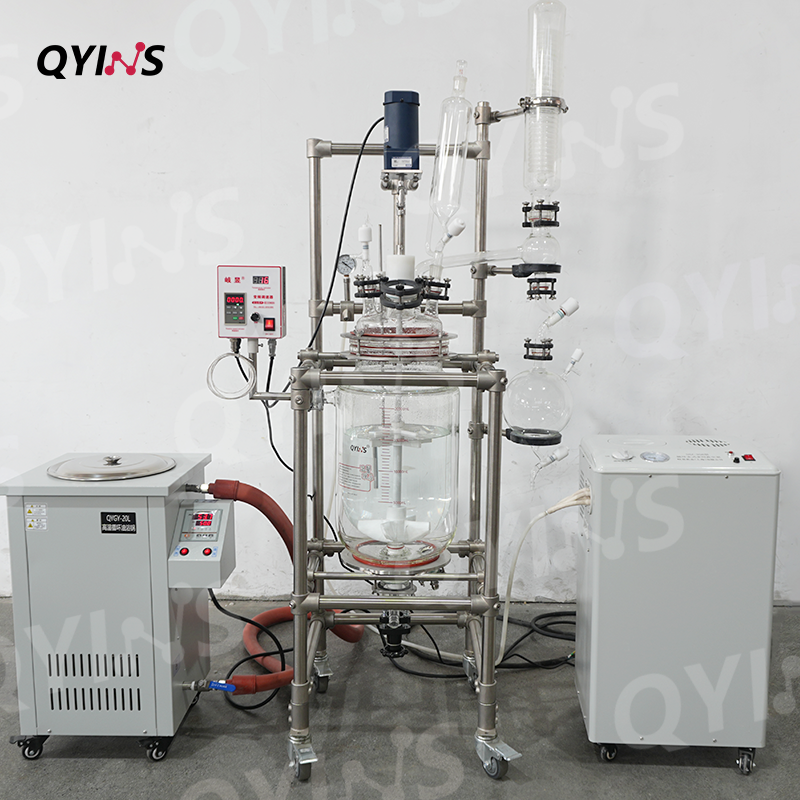 配套20L油浴锅95B水泵-双层玻璃反应釜