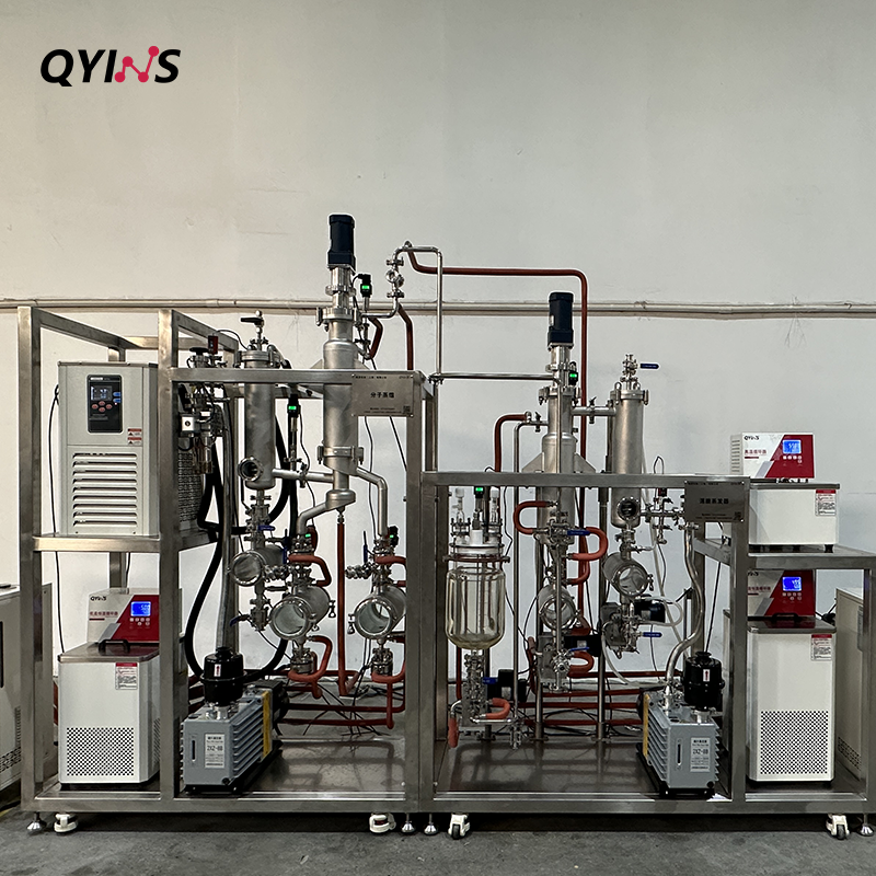 PLC控制 薄膜蒸发器0.1平方双极不锈钢分子蒸馏