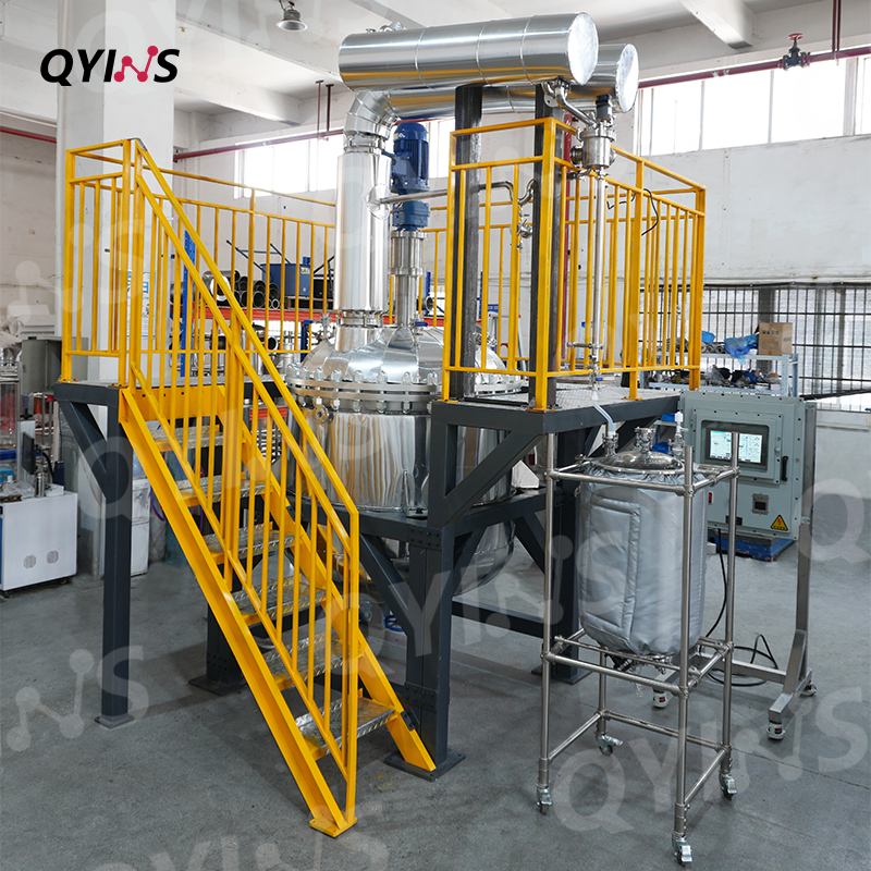 1000L电子级洁净度不锈钢精馏釜撬装组合带楼梯适用于半导体电子行业