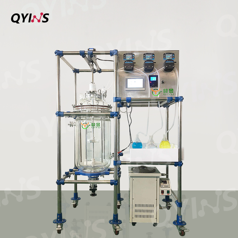 PH在线检测/自动控制50L玻璃反应釜