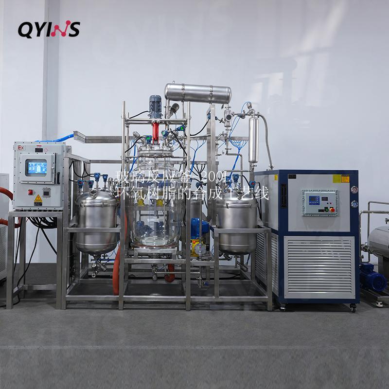 玻璃反应釜-200L环氧树脂的合成工艺线2