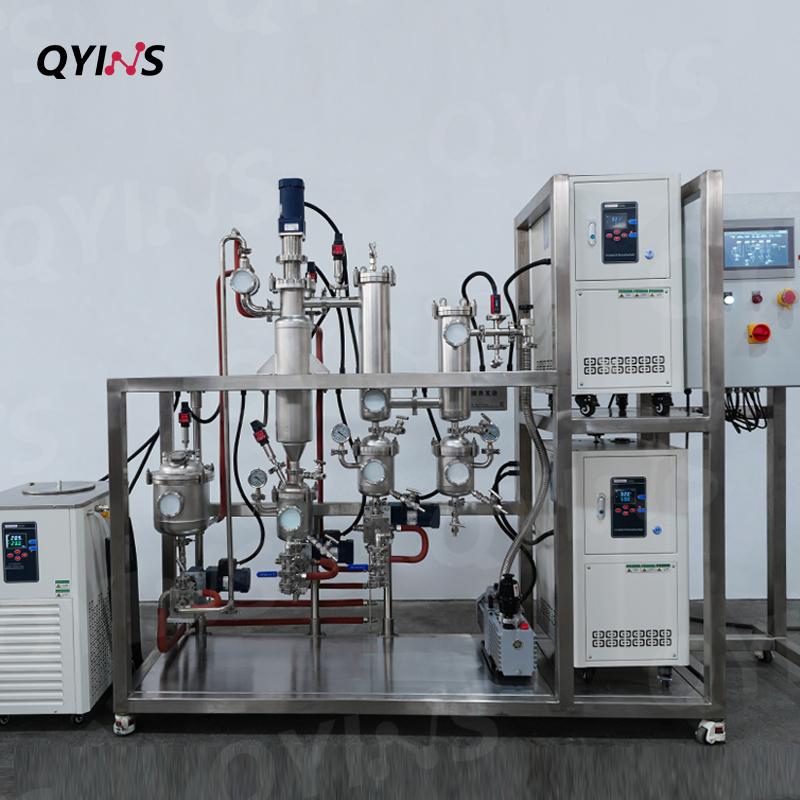 不锈钢薄膜蒸发器 PLC控制 0.1平方  齿轮泵进出料